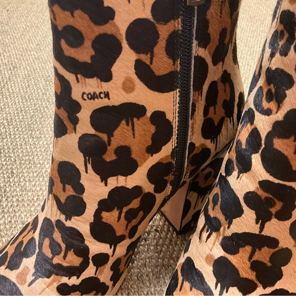 Coach Animal Print Haircalf Ankle Booties - Picture 3 of 6